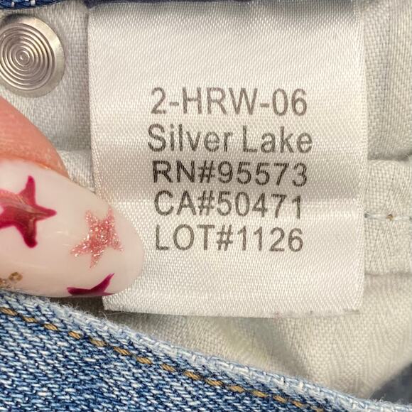 Anthro Paper Denim & Cloth Jayne Medium Mid Rise Wide Leg Flare Jeans Size 27 - Picture 7 of 9